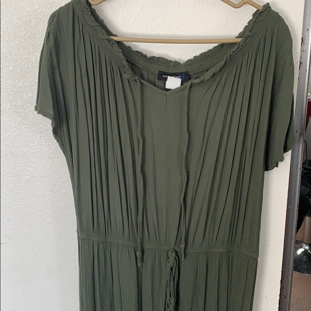 Olive green maxi dress